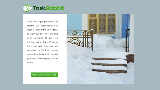 Example of a great personalized email by TaskRabbit